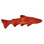 Rustic Trout Cutout<br><div class="desc">A digital rendering of a trout,  facing left to right,  with an antique rustic look. A right to left twin of this is also available.</div>