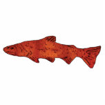 Rustic Trout Cutout<br><div class="desc">A digital rendering of a trout,  facing right to left,  with an antique rustic look. A left to right twin of this is also available.</div>