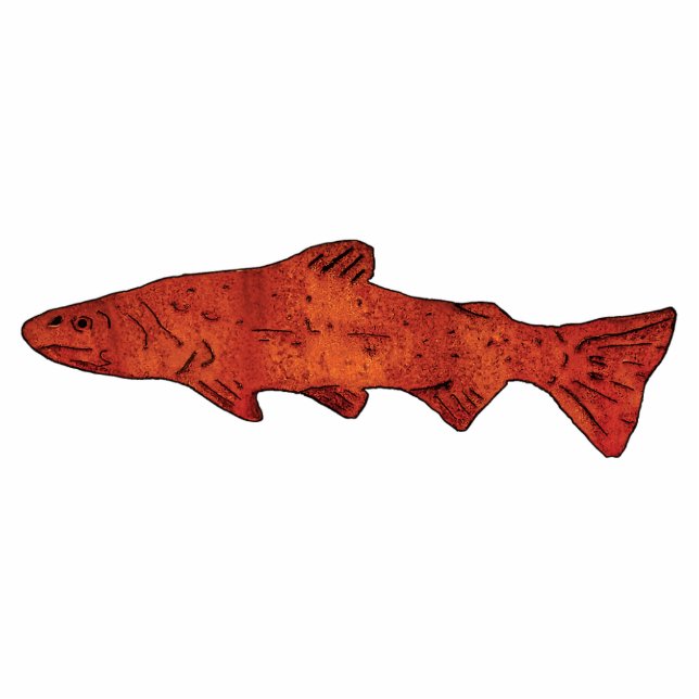 Rustic Trout Cutout (Front)