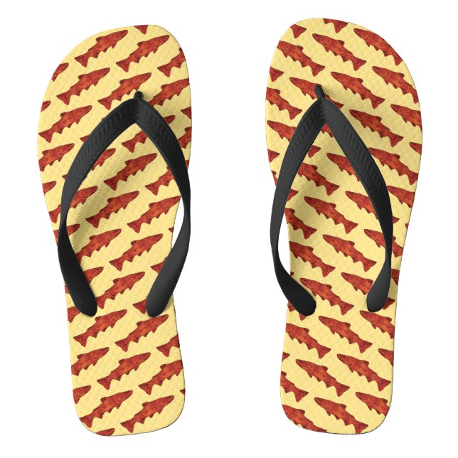 Rustic Trout Flip Flops (Footbed)