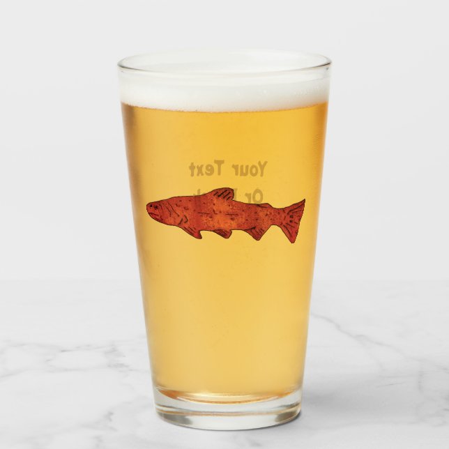 Rustic Trout Glass (Front Filled)