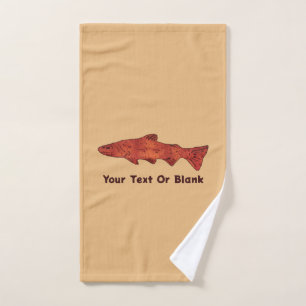 Rustic Trout Hand Towel