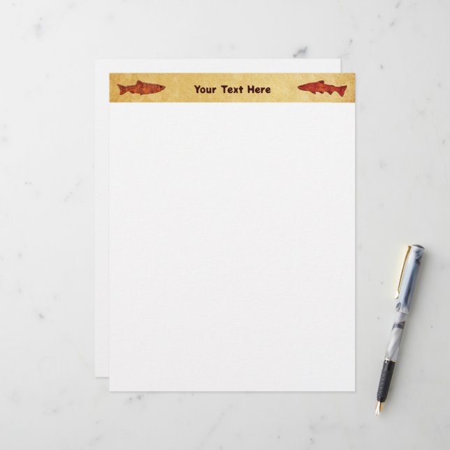 Rustic Trout Letterhead (Front/Back In Situ)