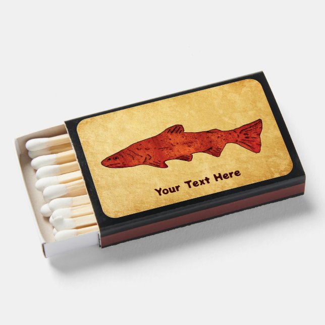 Rustic Trout Matchboxes (Front Open)