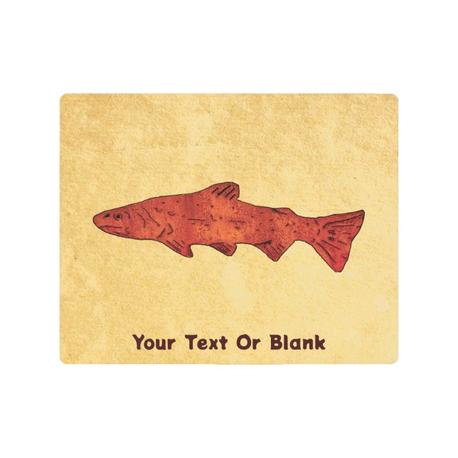 Rustic Trout Metal Print (Front)