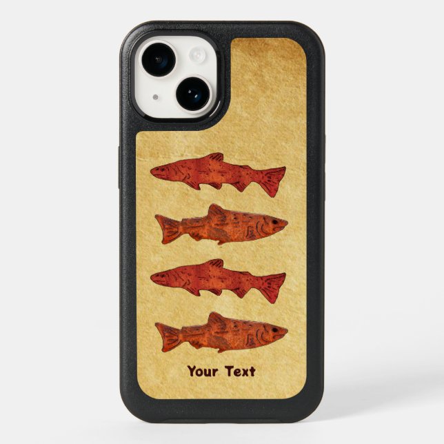 Rustic Trout Otterbox iPhone Case (Back)