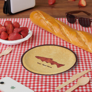 Rustic Trout Paper Plates