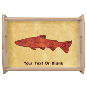 Rustic Trout Serving Tray