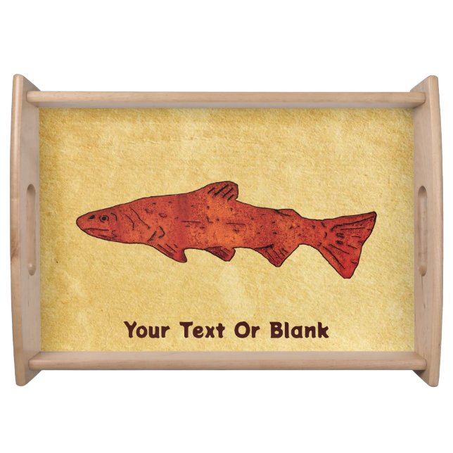 Rustic Trout Serving Tray (Front)