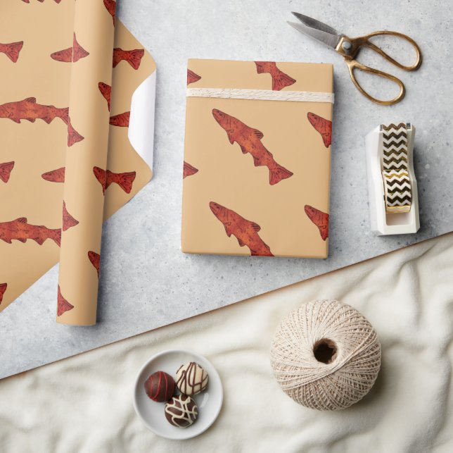 Rustic Trout Wrapping Paper (Crafts)