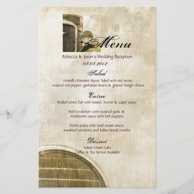 Rustic Truck Western Country Farm Wedding (Front)