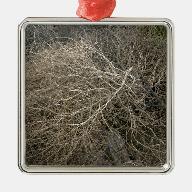 Rustic Tumbleweed Metal Ornament (Front)