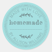 Rustic Turquoise Homemade Label