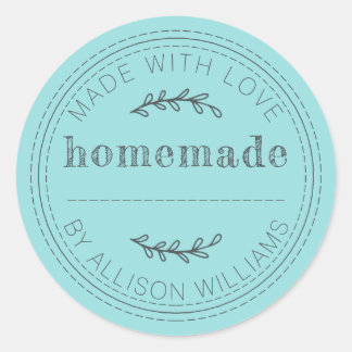 Rustic Turquoise Homemade Label