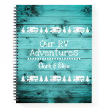 Rustic Turquoise Wood Camping Custom RV Journal Rustic Turquoise Wood Camping Custom RV Journal