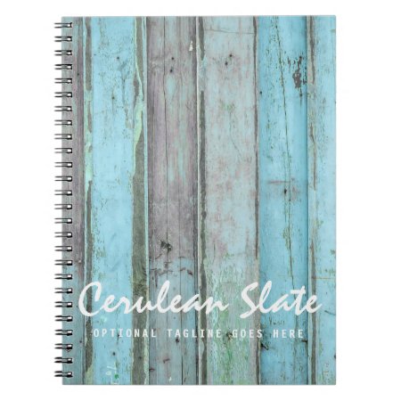 Rustic Turquoise Wood Vintage & Boho Chic Boutique Notebook