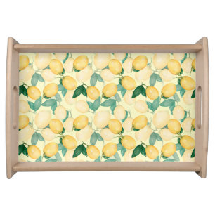 Rustic Tuscan Lemons and Greenery Serving Tray