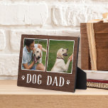Rustic Two Photo Dog Dad Plaque<br><div class="desc">Charming wood sign for Father's Day or birthdays features two photos side by side on a rustic background with "Dog Dad" beneath.</div>