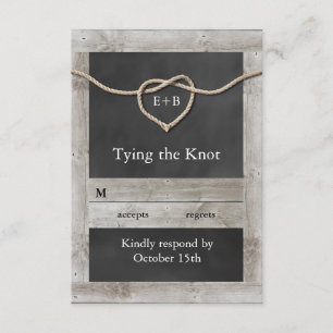 Rustic Tying the Knot RSVP