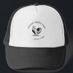Rustic Typewriter Family Farm Chicken Trucker Hat<br><div class="desc">Trucker hat with with a chicken illustration in the middle with a rustic font encircling it. Check our store for more matching items.</div>