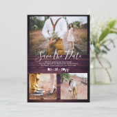 Rustic Typewriter Font Save The Date ADD PHOTOS (Standing Front)