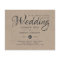 Rustic TYPOGRAHY Wedding Invites - Kraft Look