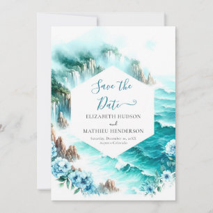 Rustic Typography Nautical Wedding Save The Date