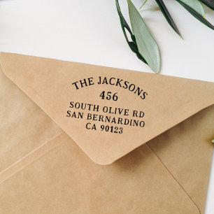 Rustic Typography Vintage Style Return Address Rubber Stamp