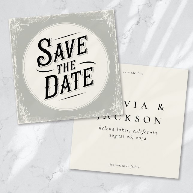 Rustic Typography Wedding Save The Date (Creator Uploaded)