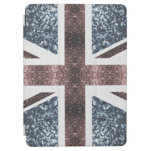 Rustic UK flag red blue sparkles glitters iPad Air Cover