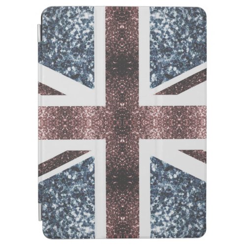 Rustic UK flag red blue sparkles glitters iPad Air Cover