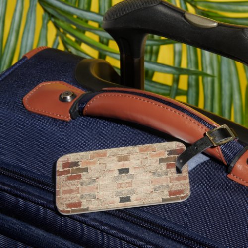 Rustic Unique Vintage Old Brick Natural Texture Luggage Tag