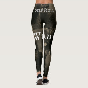 Rustic Urban Wild Black Gray Fashion  Leggings