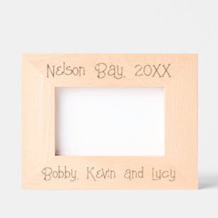 Rustic Vacation Memories Location Name Text  Engraved Frames