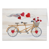 Rustic Valentine Bicycle Built For Two (Front Horizontal)