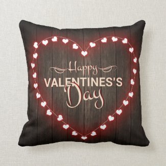 Rustic Valentines Day Shinning Heart Wooden Design
