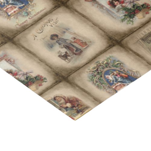 Rustic Victorian Christmas Book Covers Tissue Paper