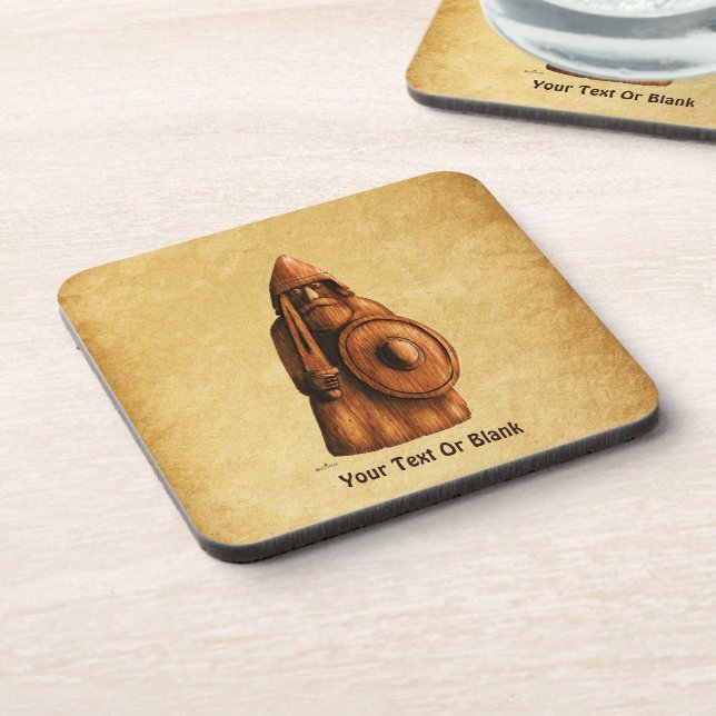 Rustic Viking Beverage Coaster (Left Side)