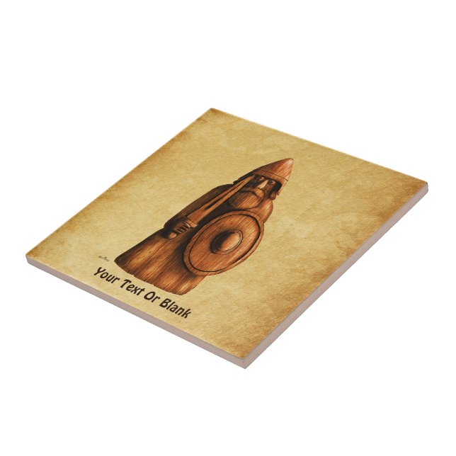 Rustic Viking Ceramic Tile (Side)