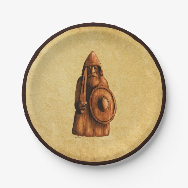 Rustic Viking Paper Plates (Front)