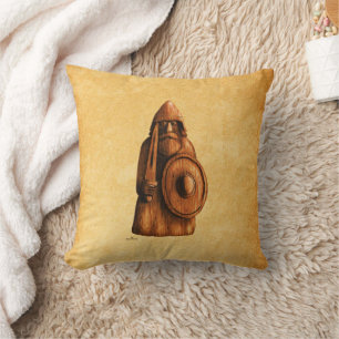 Rustic Viking Throw Pillow