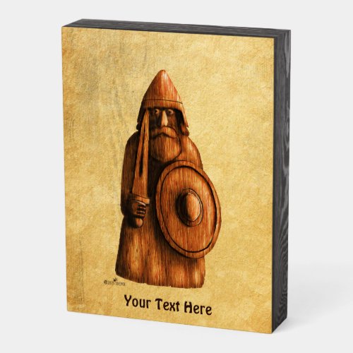 Rustic Viking Wooden Box Sign