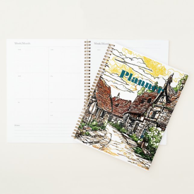Rustic Village Planner – Countryside Art Design (Display)