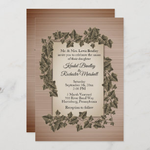 Rustic Vines Wedding Invitation