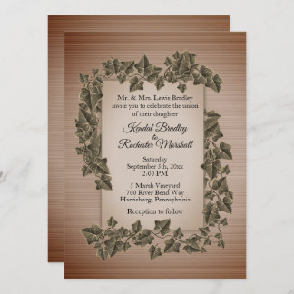 Rustic Vines Wedding Invitation 5.5" x 7.5"