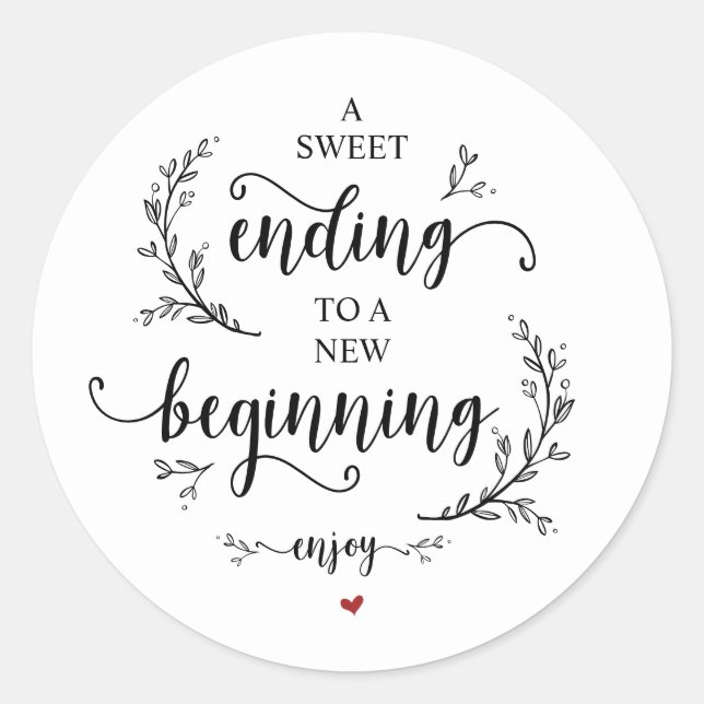 Rustic Vines, Wedding or Birthday Party Cupcake Classic Round Sticker (Front)