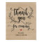 Rustic Vines Wedding Thank you Take favor sign