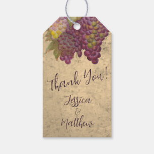 Rustic Vineyard Couples “Thank You" Favor Gift Tags