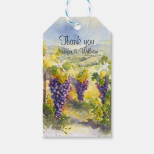 Rustic Vineyard Grapes Lemons Italy Wedding   Gift Tags