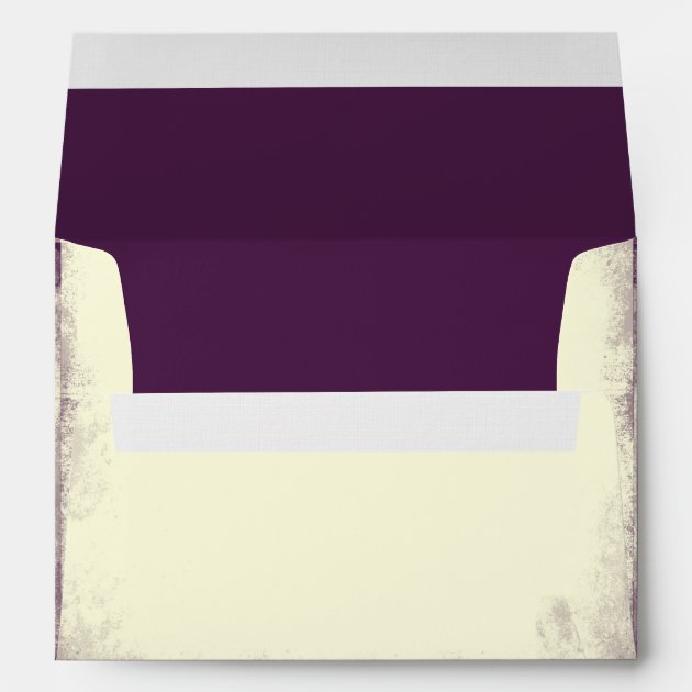 Rustic Vineyard Wedding - A7 Envelope - Purple